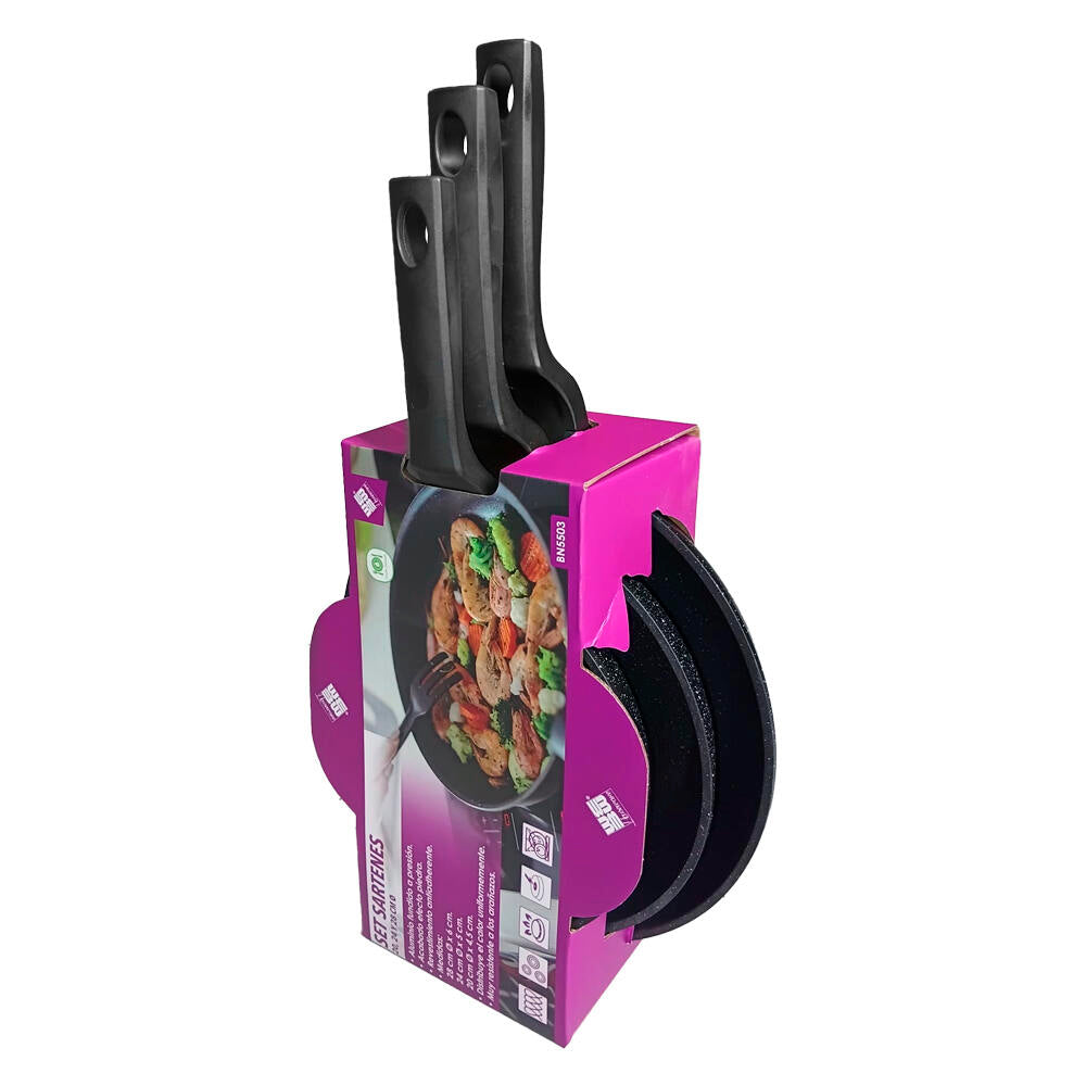 Set de 3 Sartenes Antiadherentes
